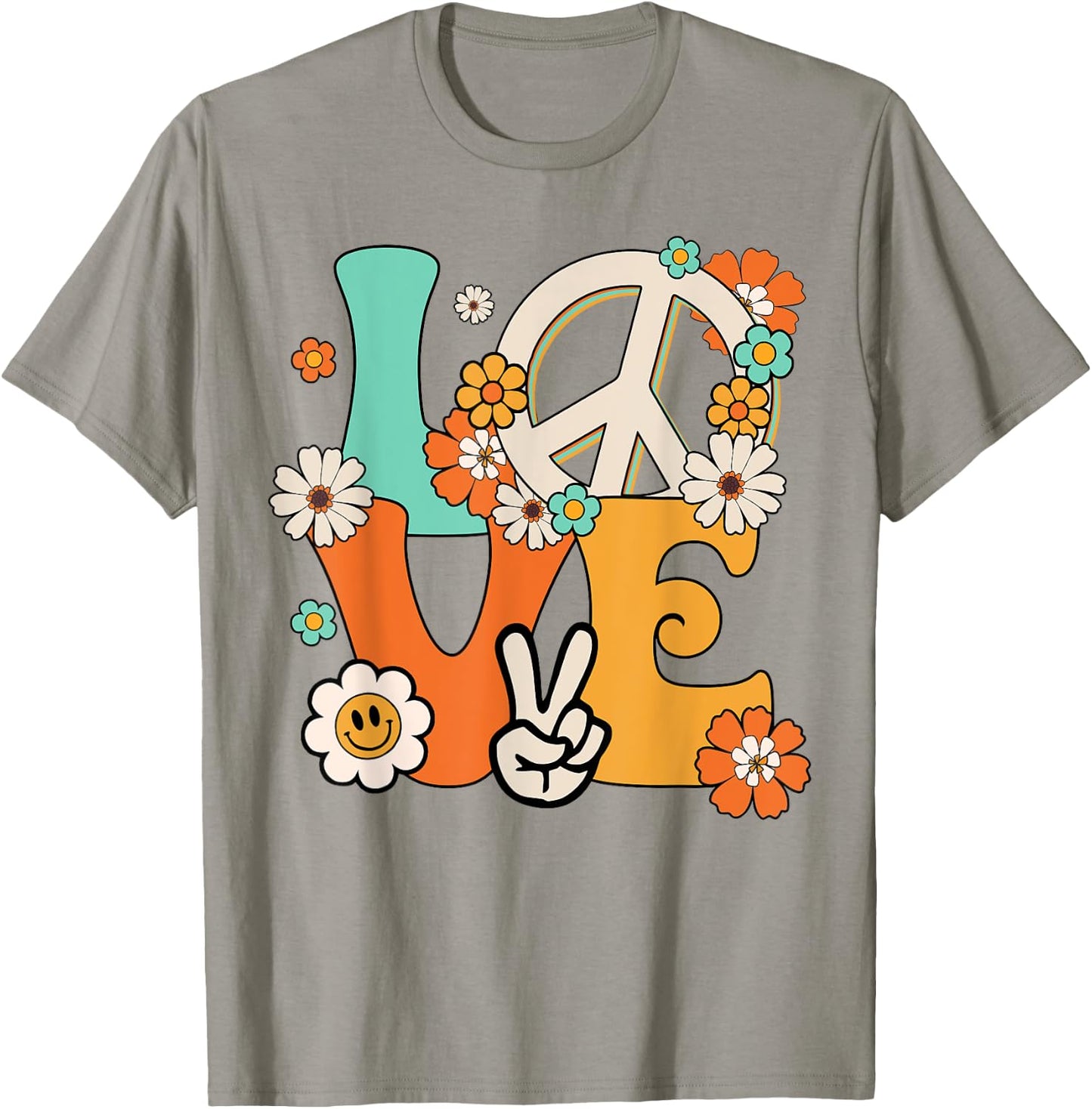 PEACE SIGN LOVE T Shirt 60s 70s Tie Dye Hippie Costume T-Shirt - T-Shirt | Sand