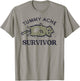Tummy Ache Survivor Funny Cat Graphic T-Shirt - T-Shirt | Sand