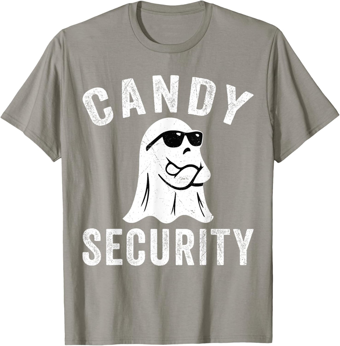 Easy Halloween Costume Halloween Candy Security Ghost T-Shirt - T-Shirt | Sand