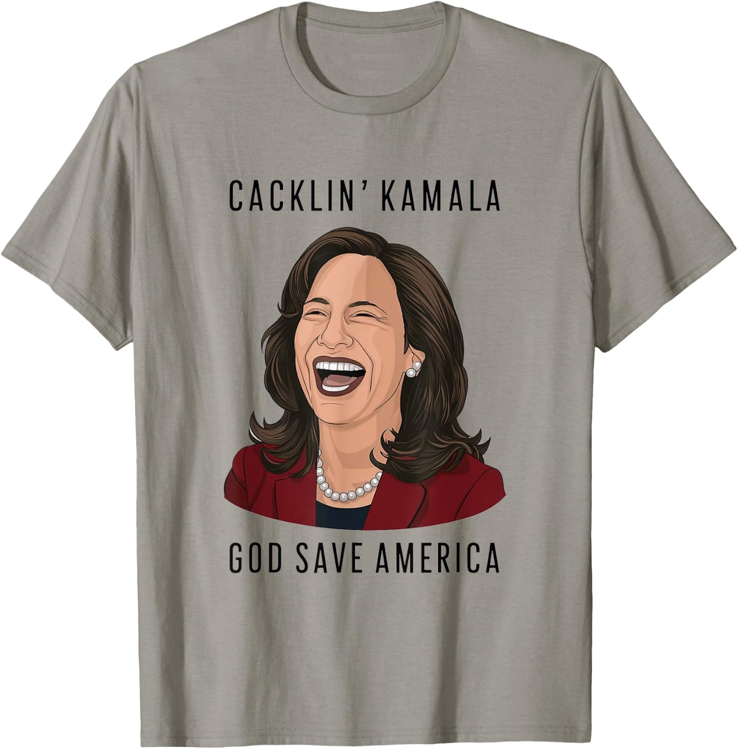 Socialdudtees Funny Anti Laughing Kamala Harris Election T-Shirt - T-Shirt | Sand