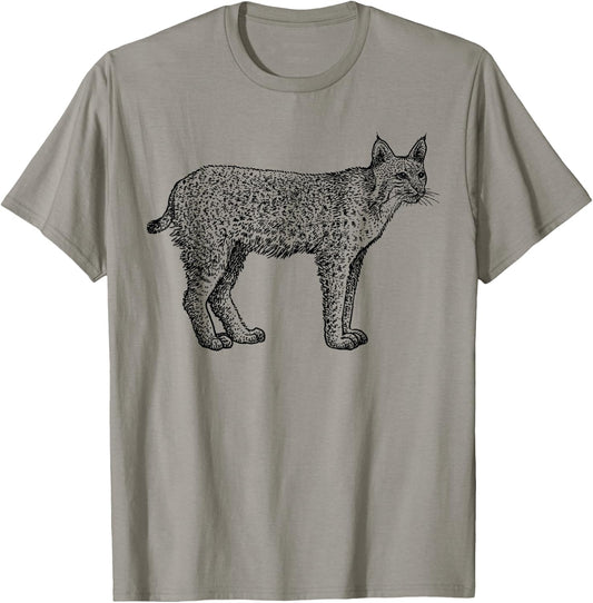 Bobcat Wildlife Shirt Sprit Animal for Kids Men Women T-Shirt - T-Shirt | Sand