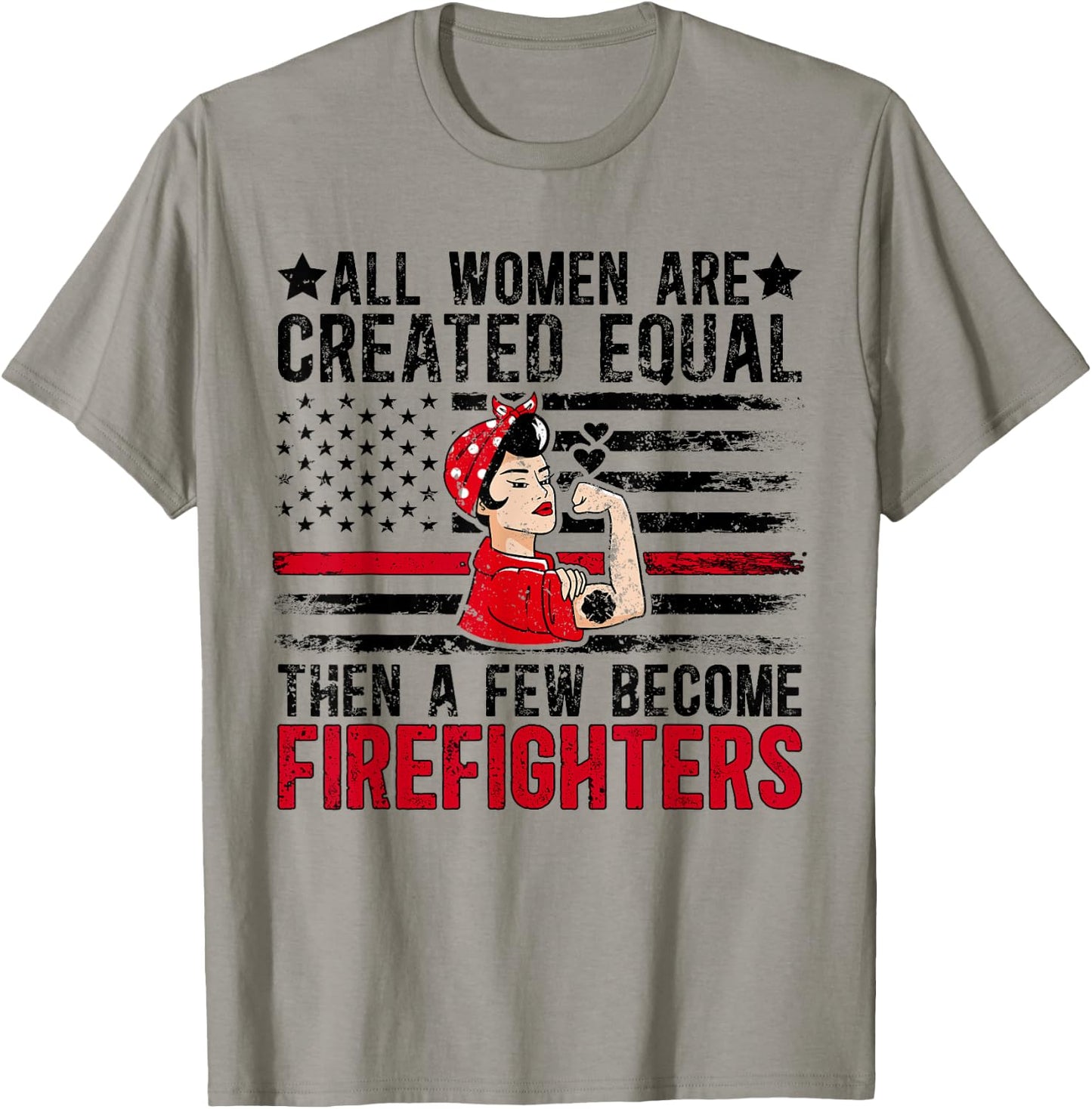 Female Firefighter Women Firewoman Proud Firewomen T-Shirt - T-Shirt | Sand