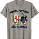 Movies Popcorn And Pajamas Popcorn Movie Night T-Shirt - T-Shirt | Sand