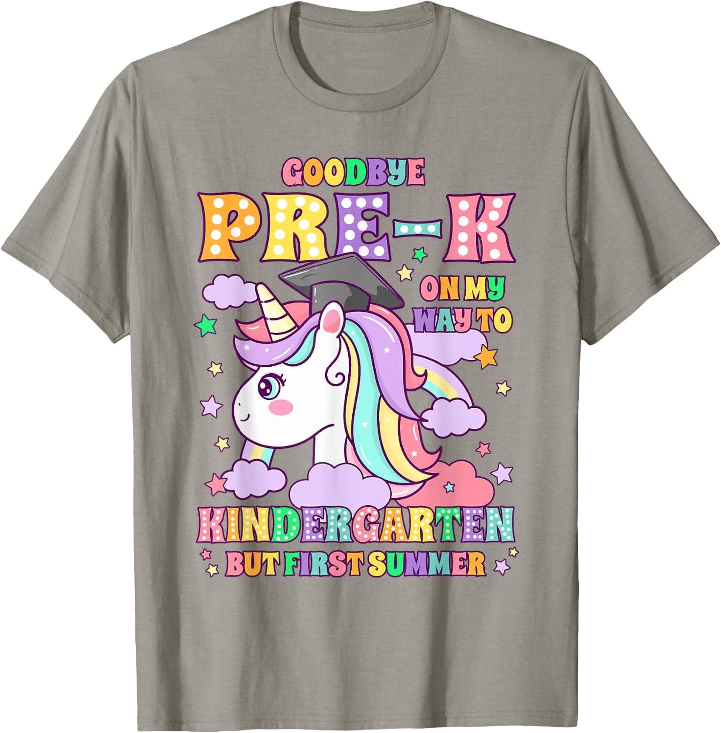 Goodbye Pre-k Graduation To Kindergarten First Summer Kids T-Shirt - T-Shirt | Sand
