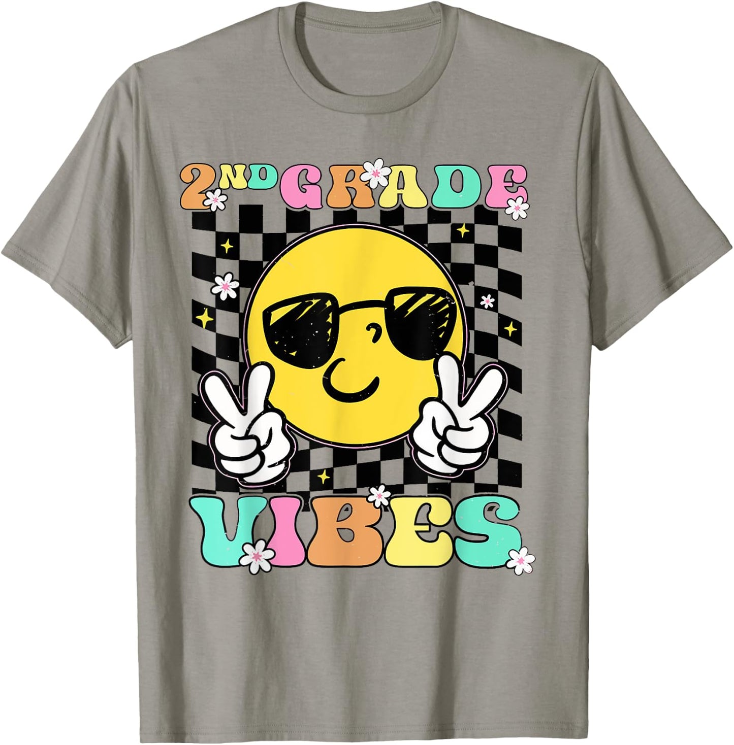 Girls 2nd Grade Vibes Back To School Second Grade T-Shirt - T-Shirt | Sand