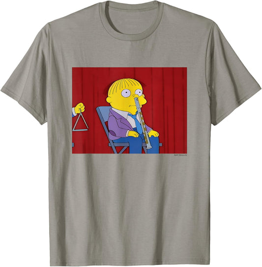 The Simpsons Iconic Scene Ralph Musician Big Chest Logo T-Shirt - T-Shirt | Sand