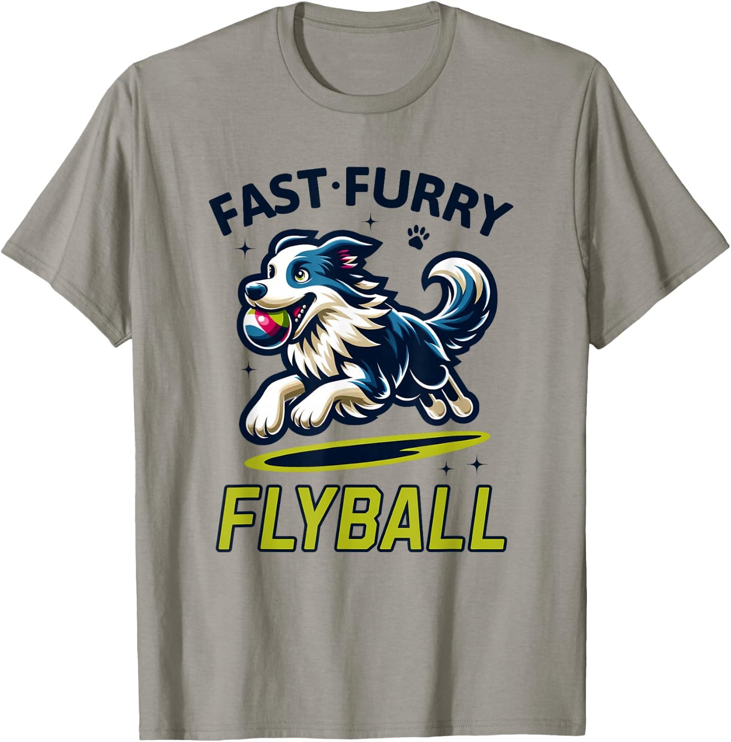 Flyball Champion Dog Race Competition Dog Agility Training T-Shirt - T-Shirt | Sand