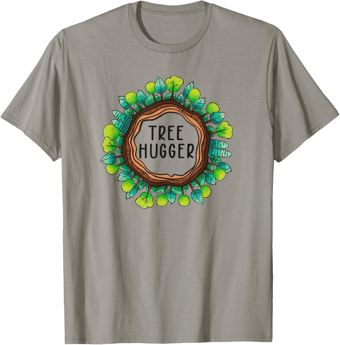 Tree Hugger Nature Environmental Protection Earth Day T-Shirt - T-Shirt | Sand