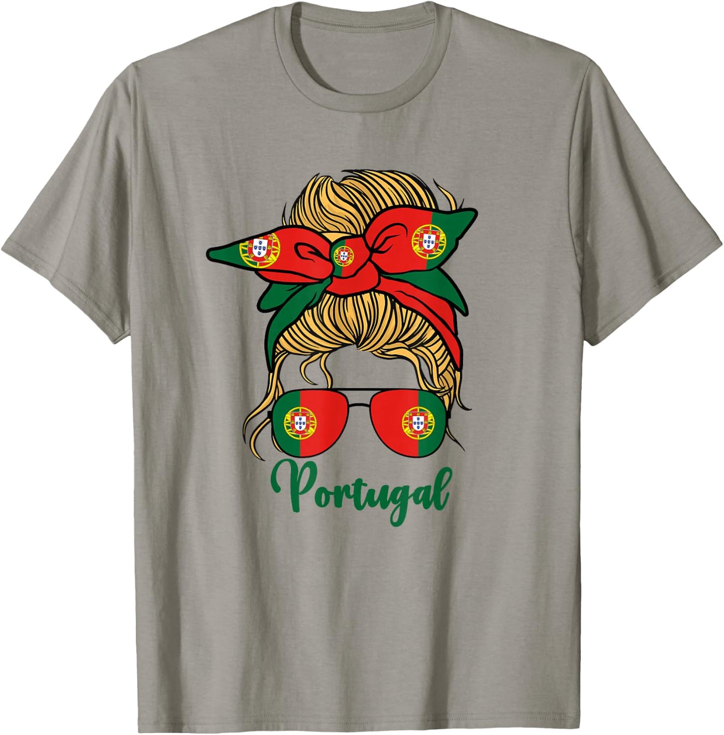 Cute Portuguese Girl Women Portuguesa Portugal Flag Girls T-Shirt - T-Shirt | Sand