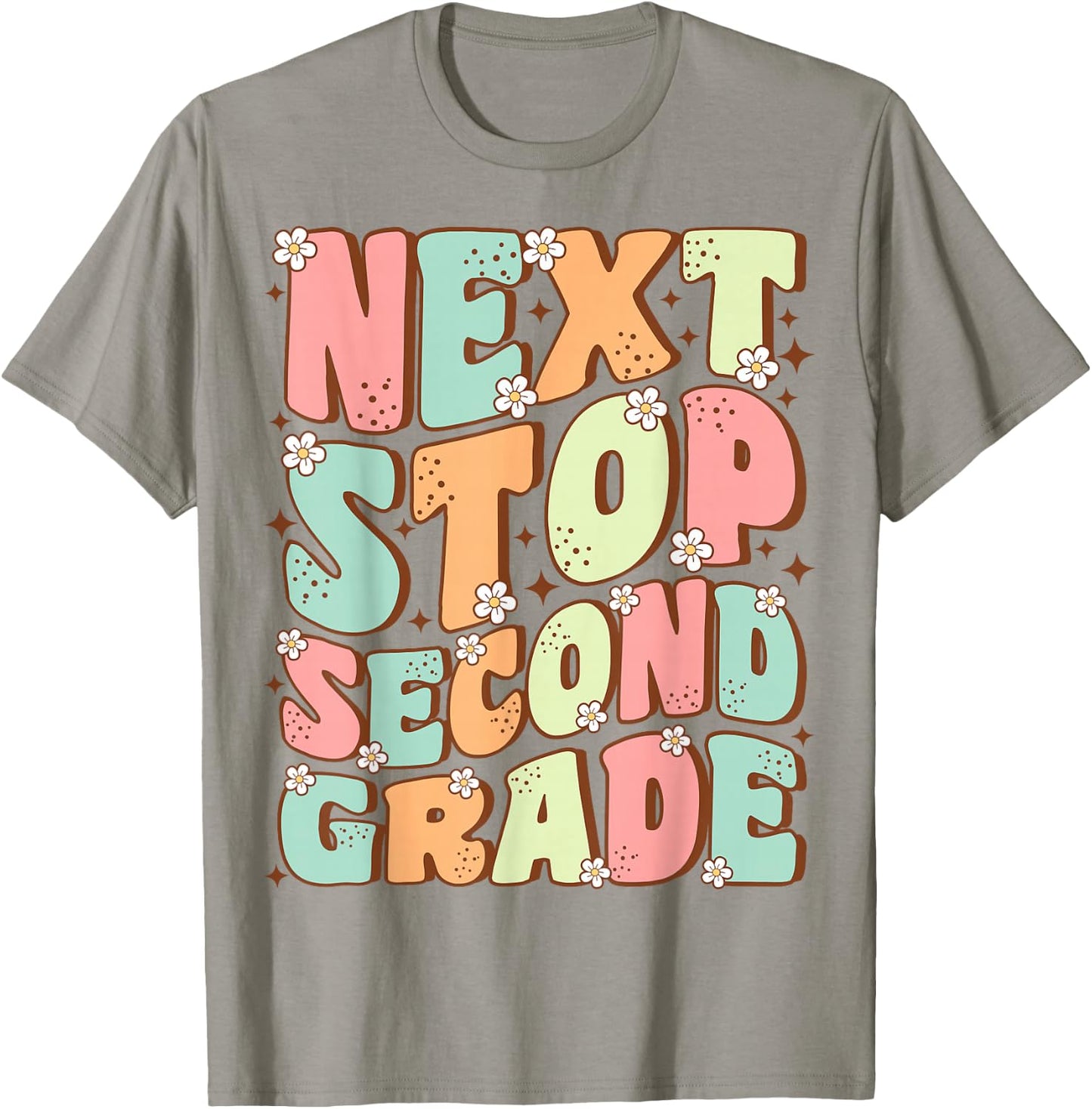 Next Stop Second Grade Cute Groovy Last Day of 1st Grade T-Shirt - T-Shirt | Sand