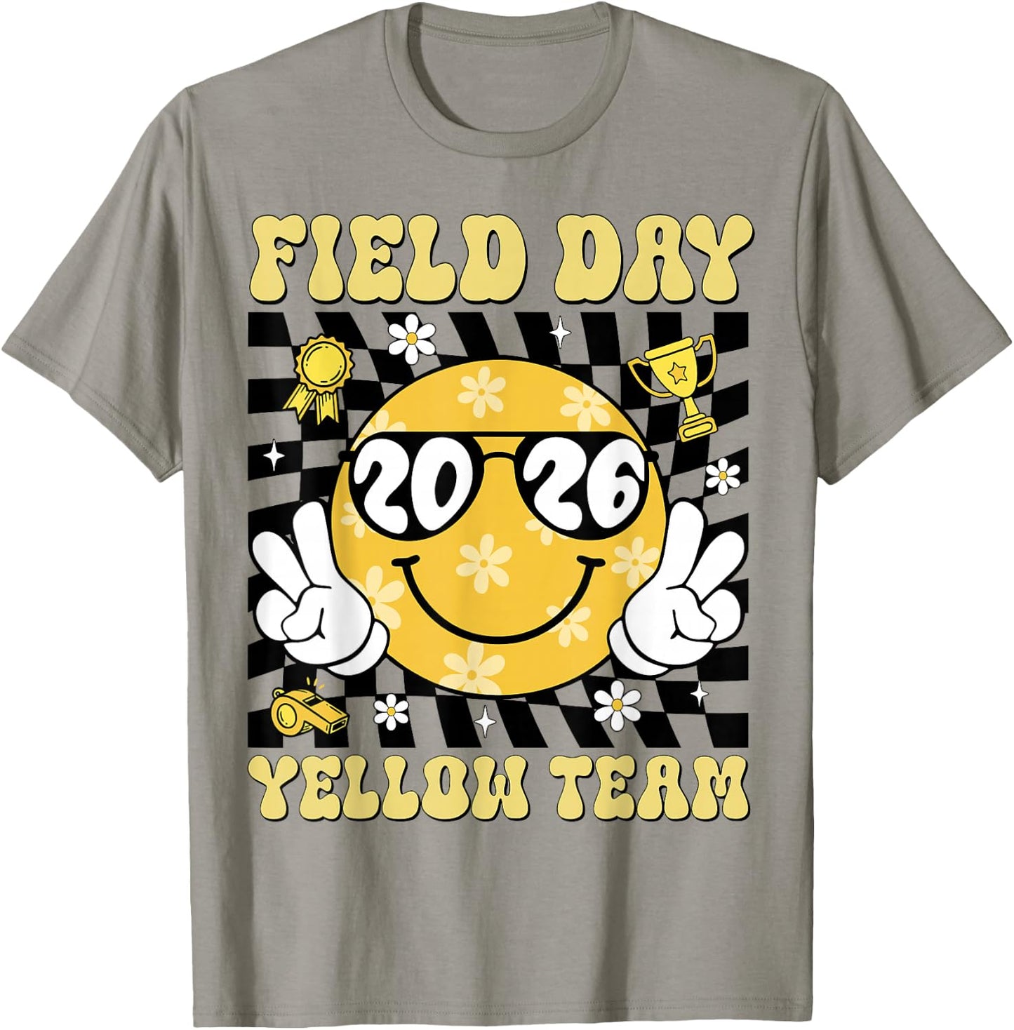 Field Day Yellow Team Funny for Teacher Kids Field Day Games T-Shirt - T-Shirt | Sand