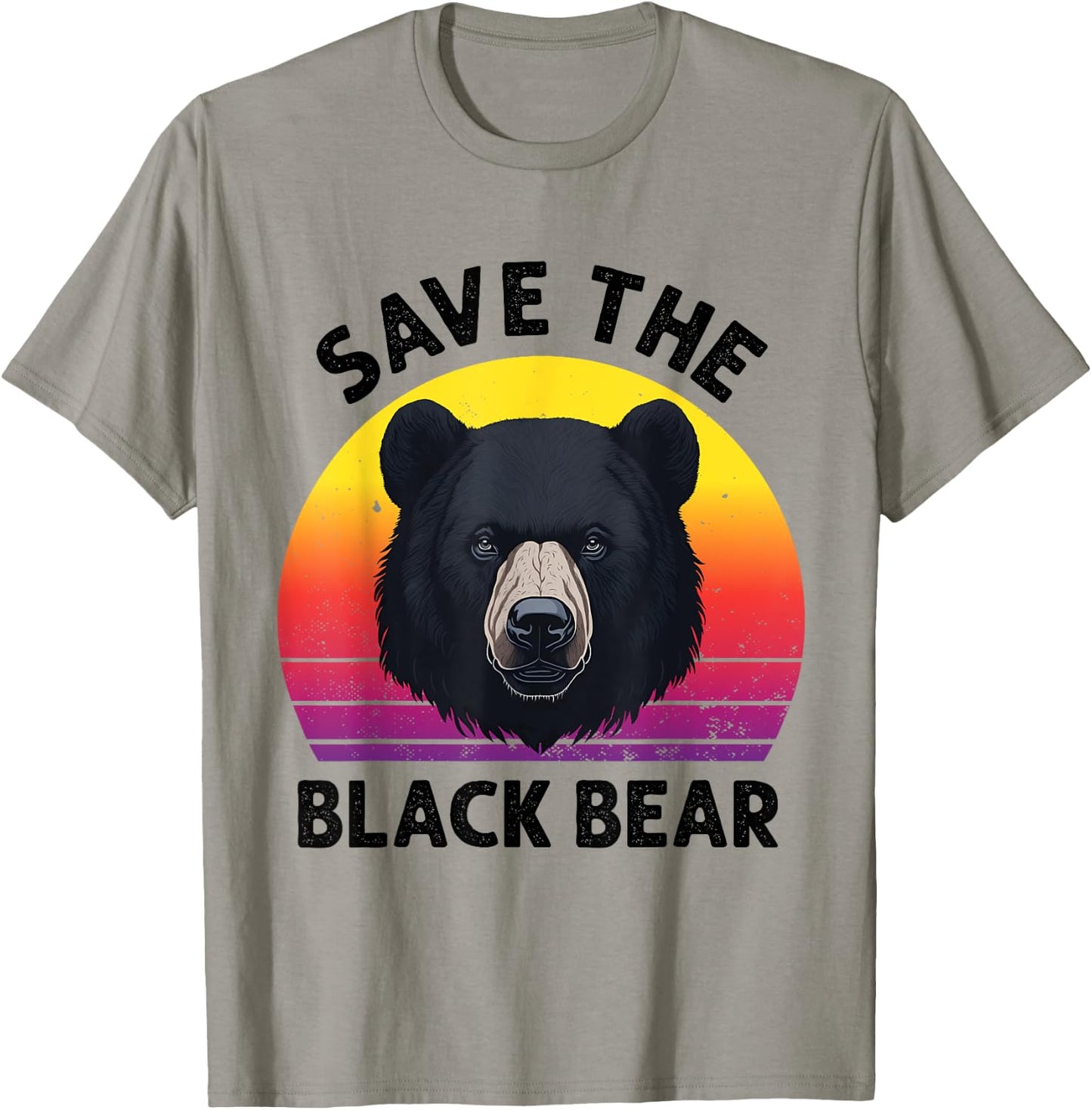 Funny Save The Black Bear Gifts for American Bear Lovers T-Shirt - T-Shirt | Sand