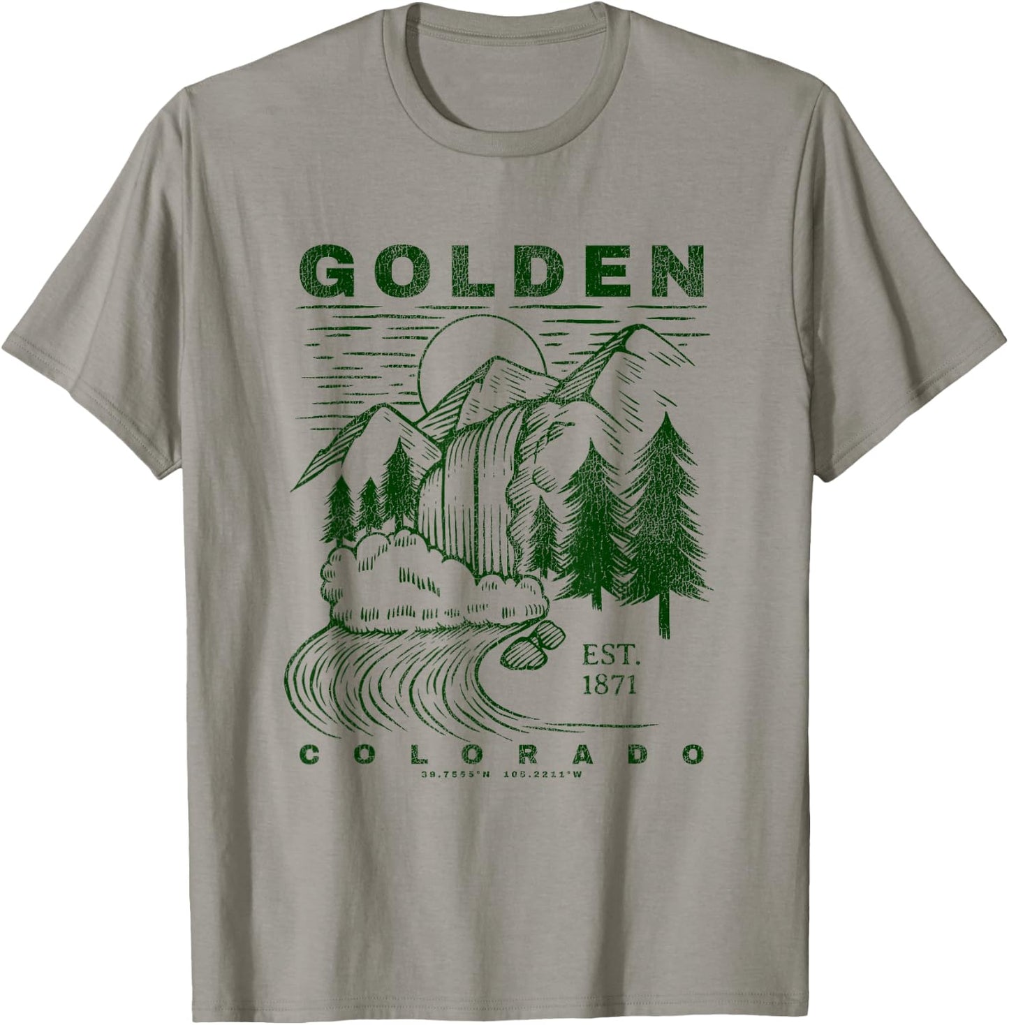 Golden Colorado Neat Travel Souvenir Rustic Golden T-Shirt - T-Shirt | Sand