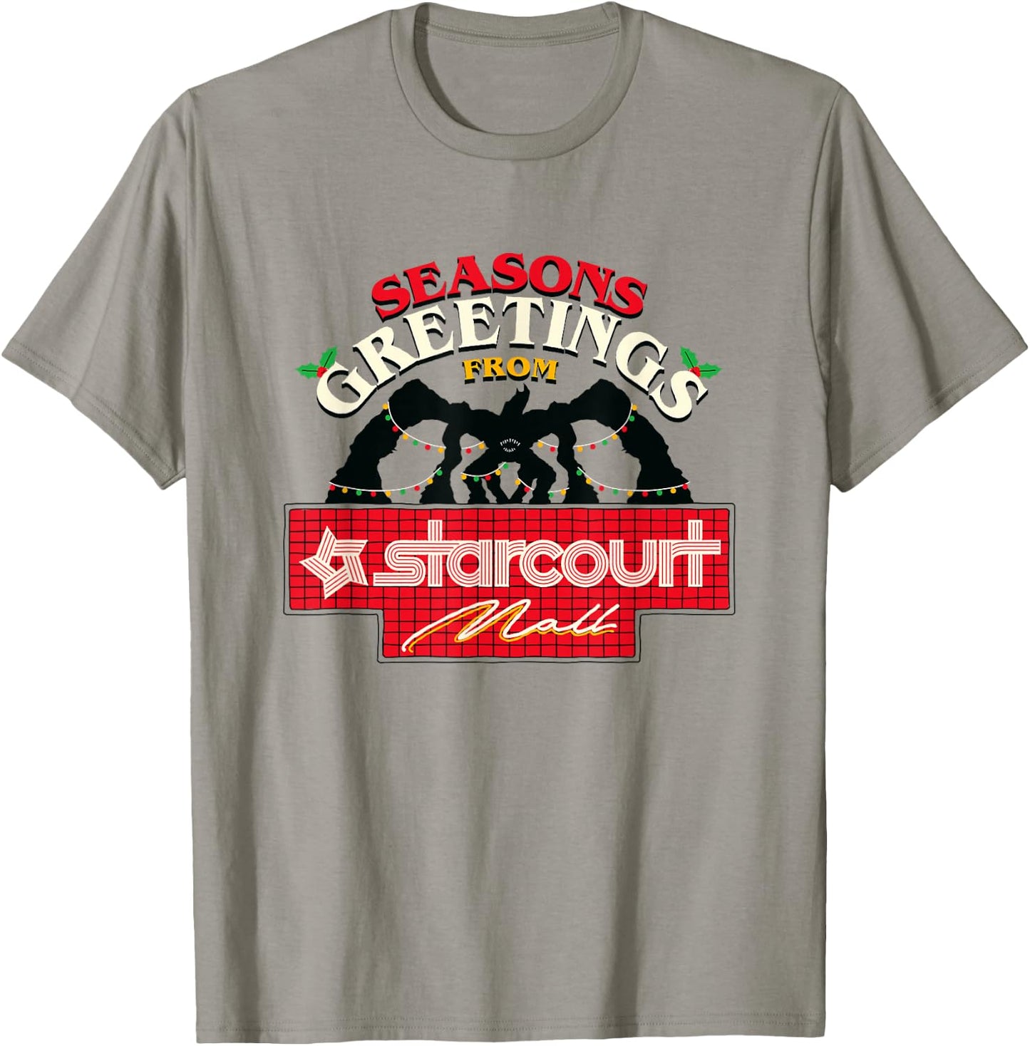 Stranger Things Christmas Seasons Greetings From Startcourt T-Shirt - T-Shirt | Sand