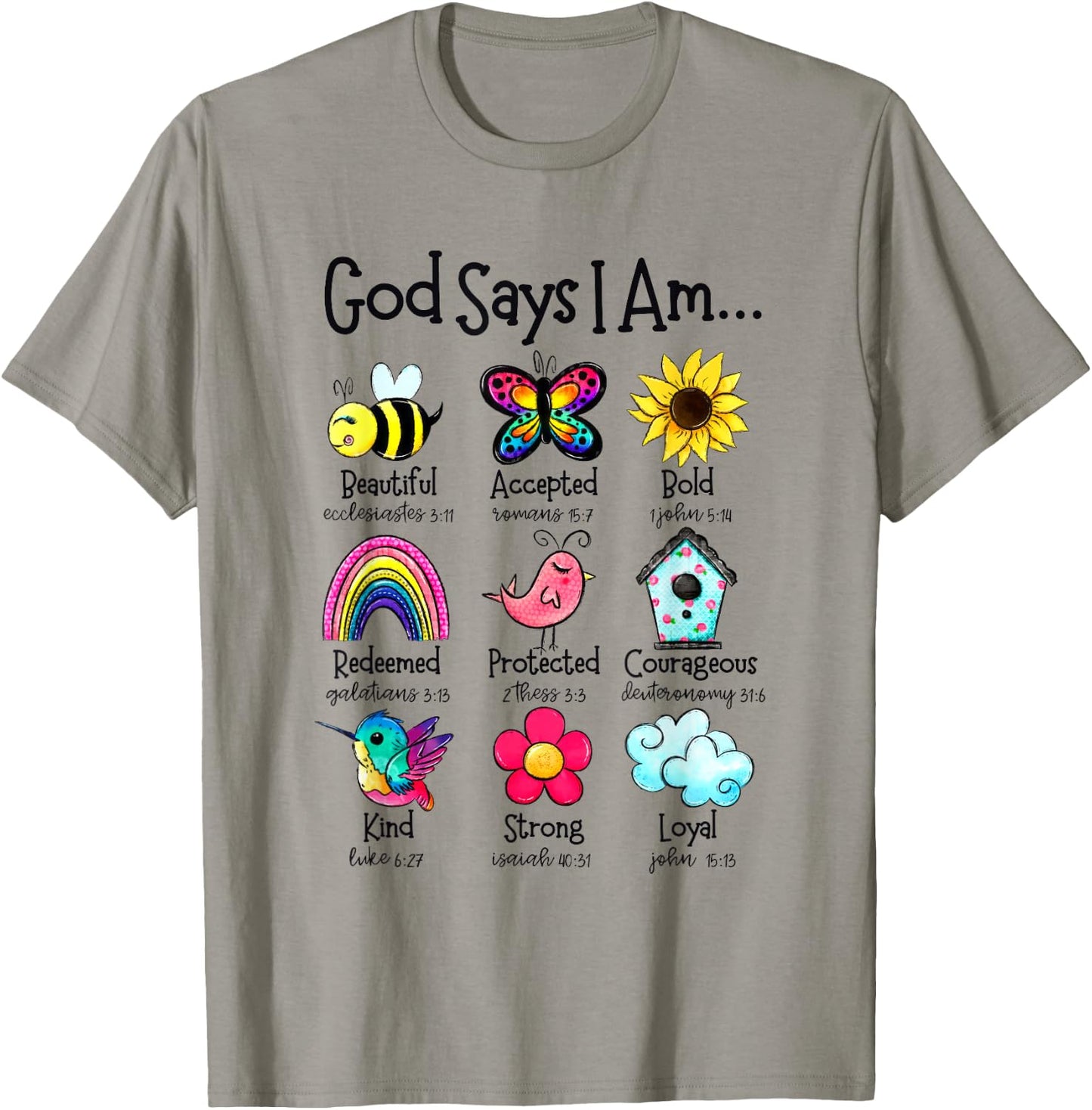 God Says I Am Bee Spring Christian Funny Easter Day Kids T-Shirt - T-Shirt | Sand