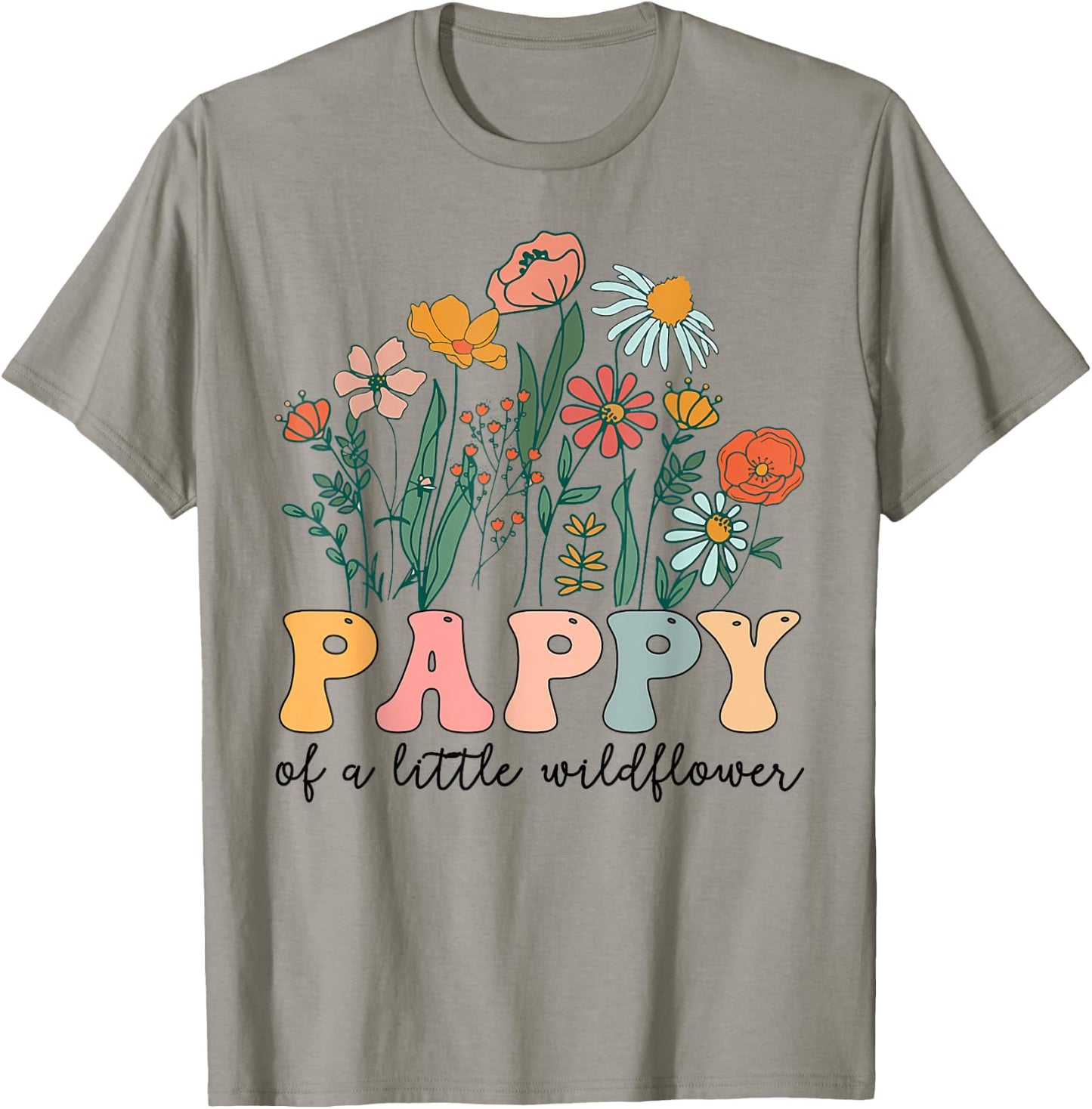 Pappy Of The Little Wildflower Birthday Party Baby Shower T-Shirt - T-Shirt | Sand