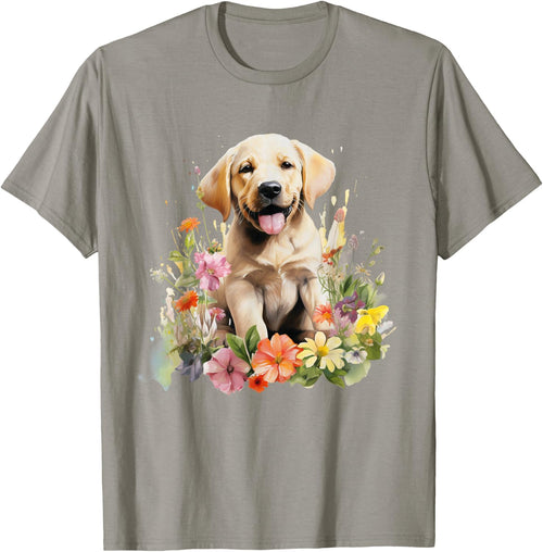 Floral Wildflower Dog Labrador Retriever