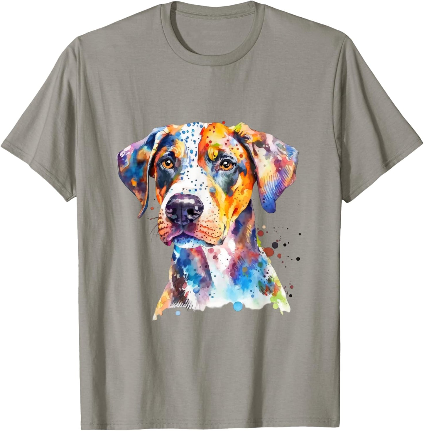 Catahoula Leopard Dog Colorful Watercolor Dog Men Women Kids T-Shirt - T-Shirt | Sand