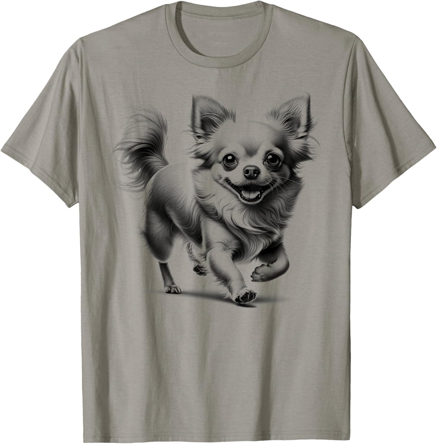 Super Cute Chihuahua Photorealistic Drawing Style T-Shirt - T-Shirt | Sand
