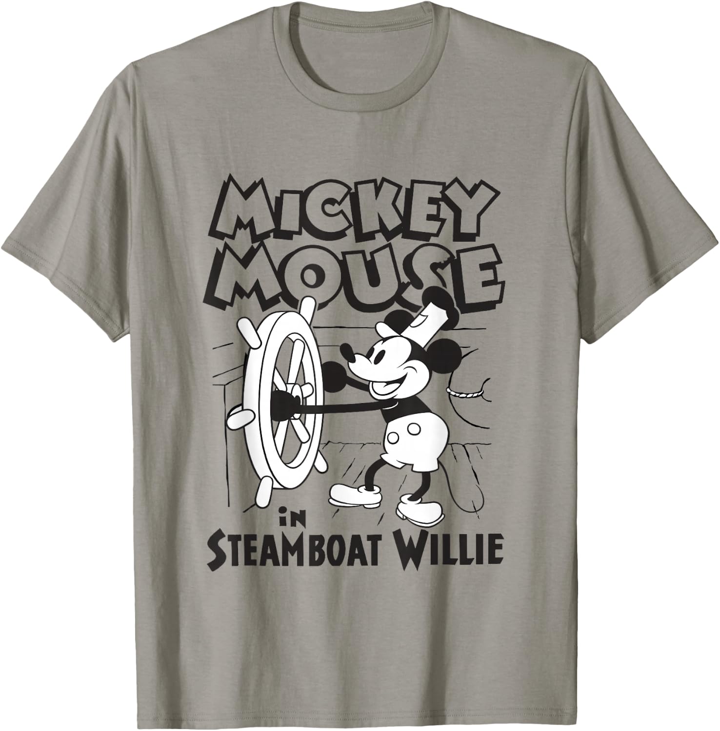 Disney Steamboat Willie Mickey Mouse Steering Boat Vintage T-Shirt - T-Shirt | Sand