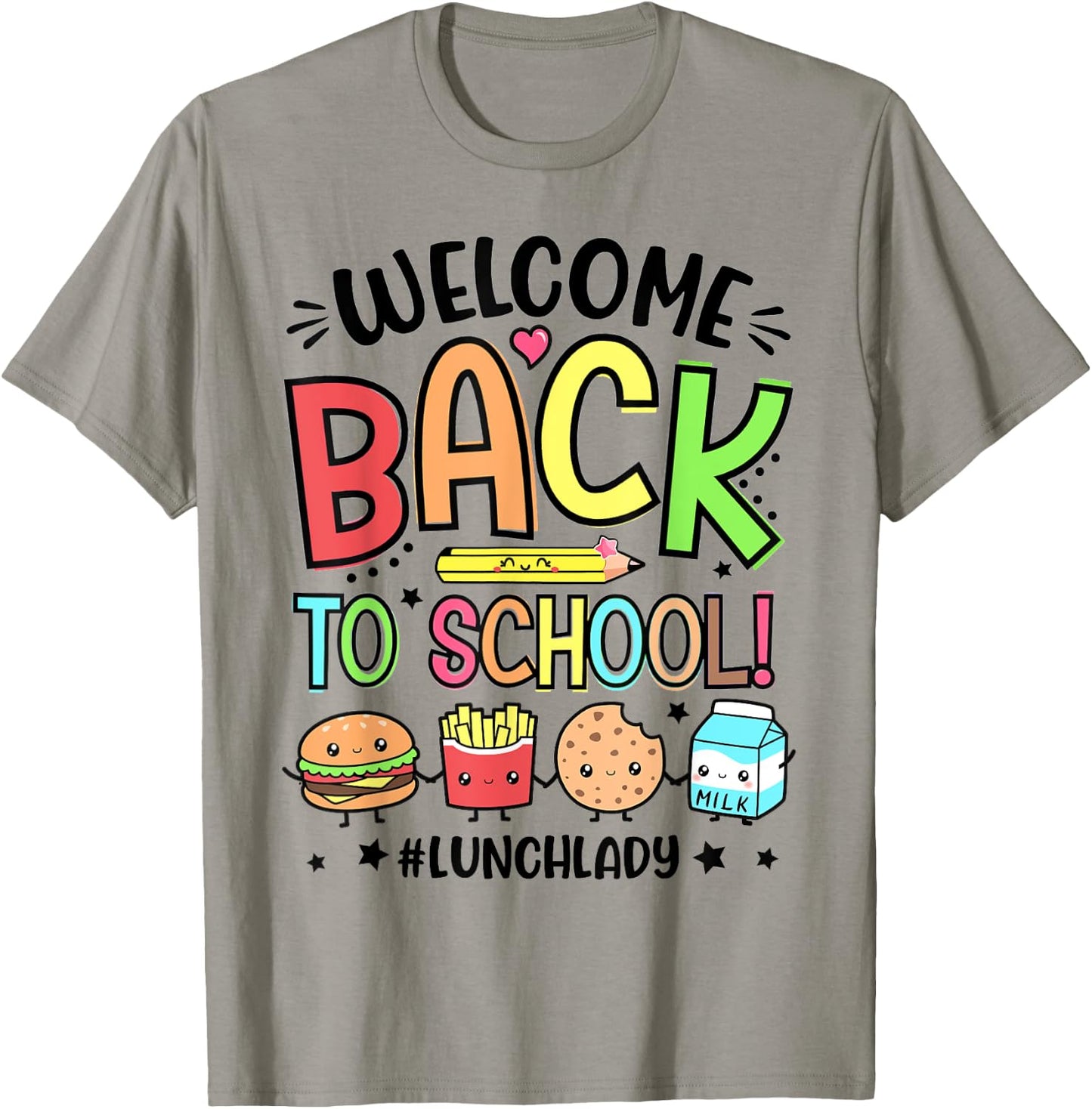 Lunch Lady Welcome Back To School 1st Day Of School T-Shirt - T-Shirt | Sand