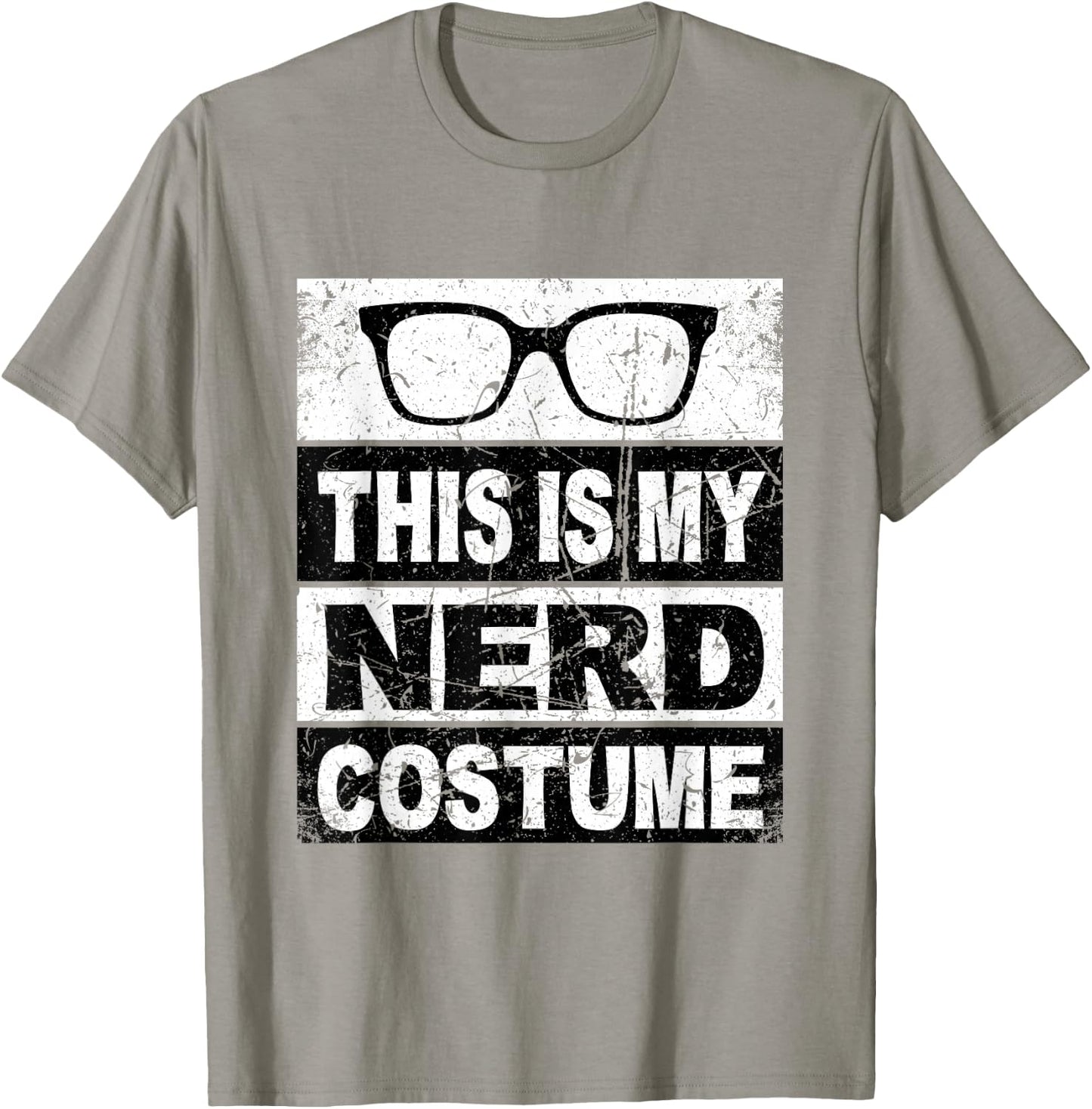 Retro Nerd Costume Kids Adult Men Boys Girl White T-Shirt - T-Shirt | Sand
