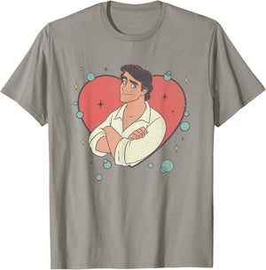 Disney The Little Mermaid Valentine's Day Prince Eric Logo T-Shirt - T-Shirt | Sand