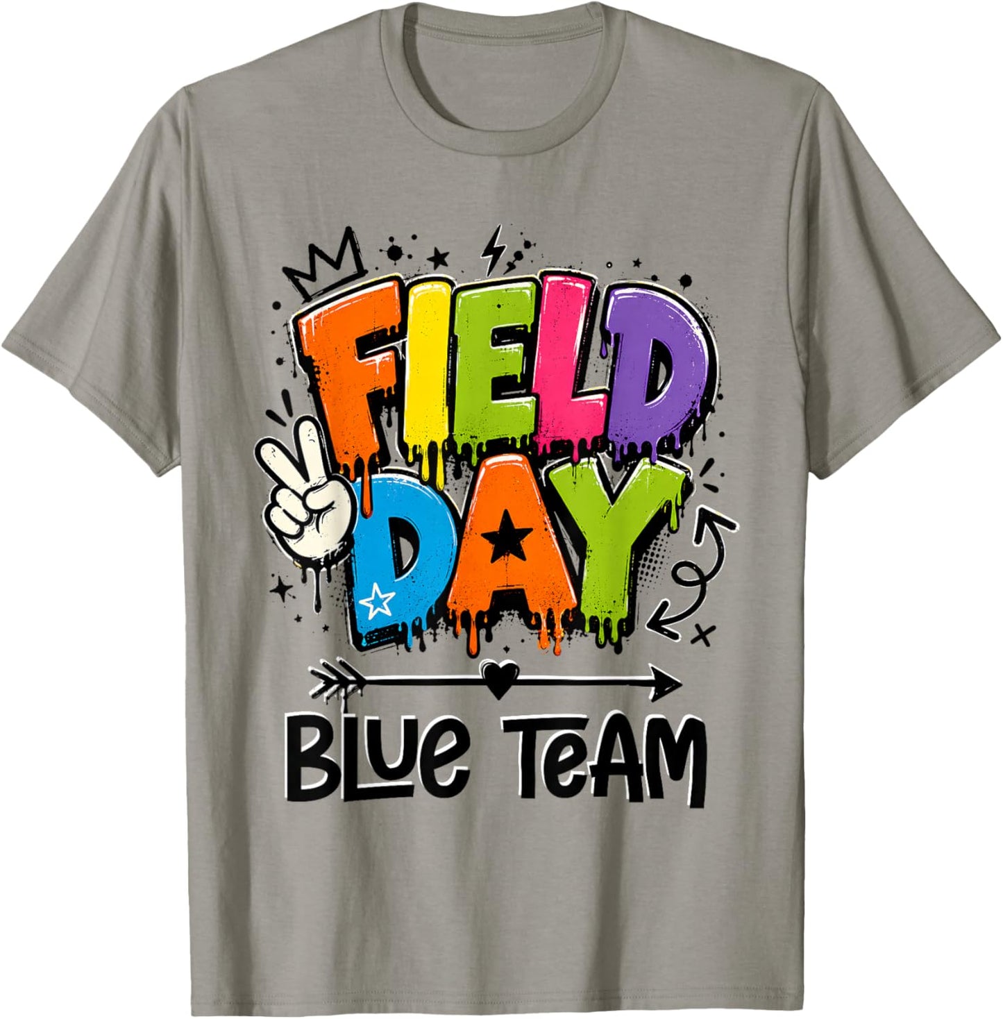 Funny Blue Team Field Day 2026 Drip Teacher Boy Girl Kids T-Shirt - T-Shirt | Sand