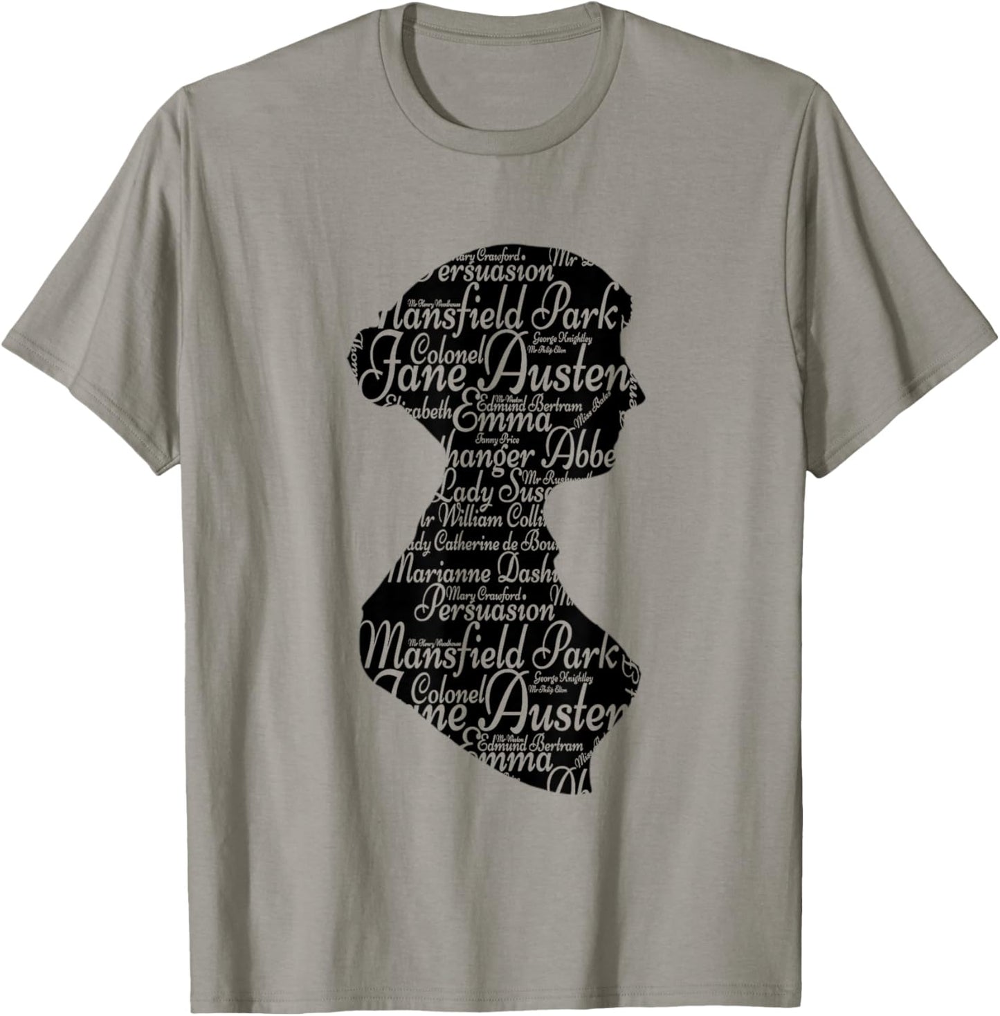 Jane Austen t shirt Mr Darcy t shirt silhouette portrait T-Shirt - T-Shirt | Sand