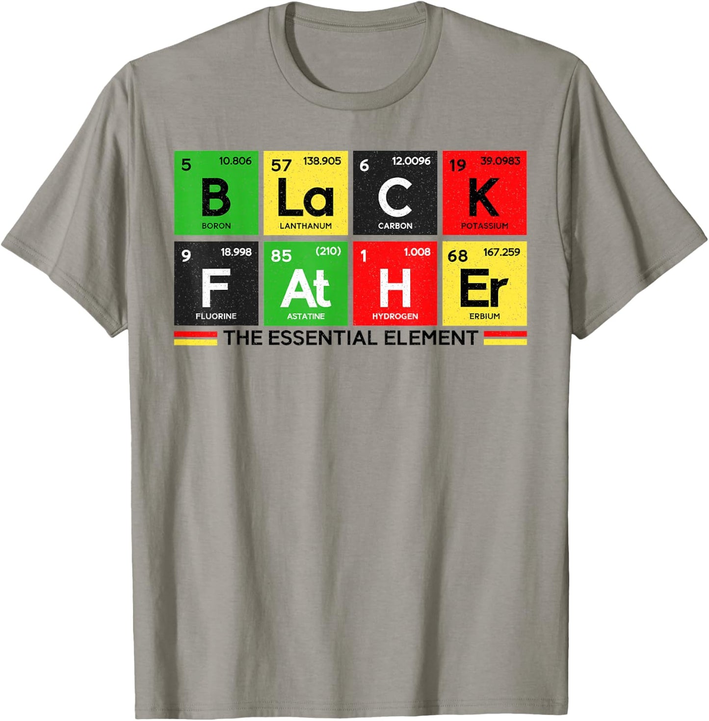 Father's Day Funny Black Father Essential Element Black Dad T-Shirt - T-Shirt | Sand
