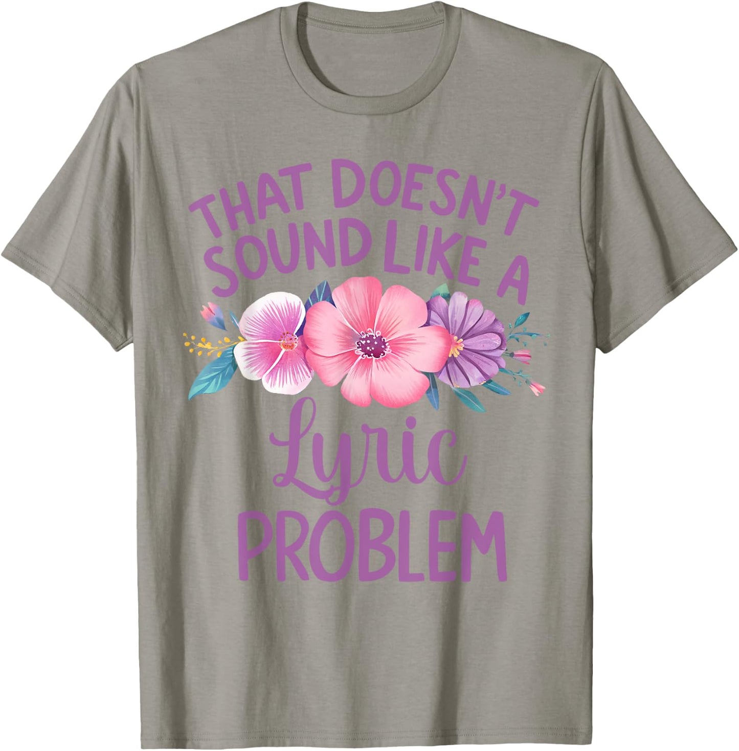 Lyric Personalized Cute Flower Girls Lyric Name T-Shirt - T-Shirt | Sand