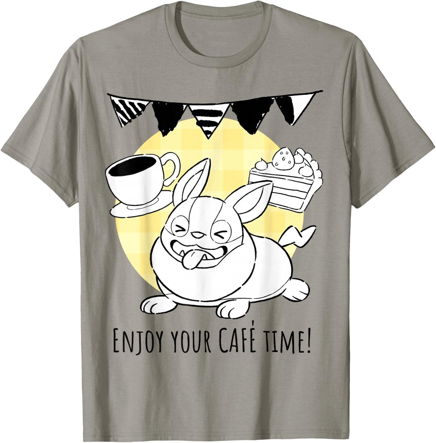 Pokémon - Yamper Enjoy Your Cafe Time Coffee Dessert T-Shirt - T-Shirt | Sand