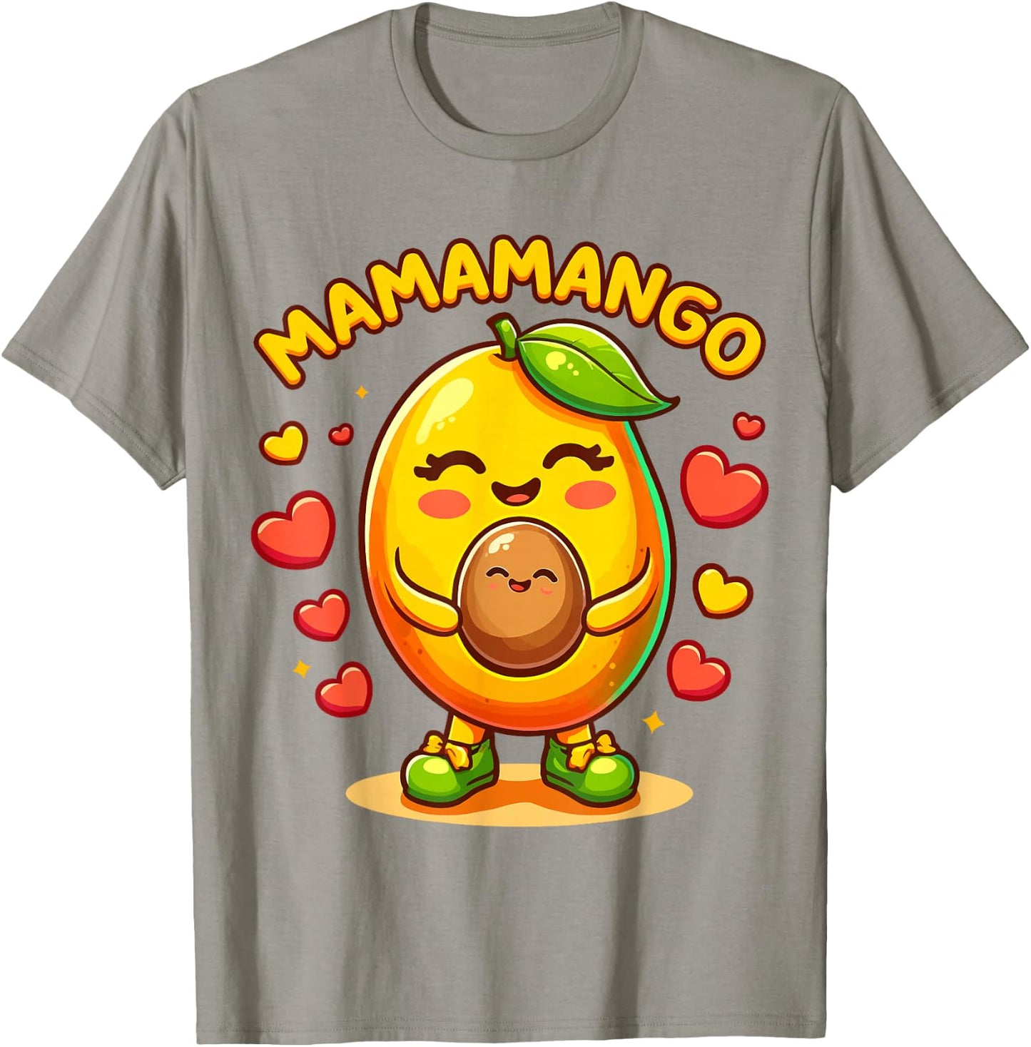 Mamamango Mother and Baby Mango Mom Pregnancy T-Shirt - T-Shirt | Sand