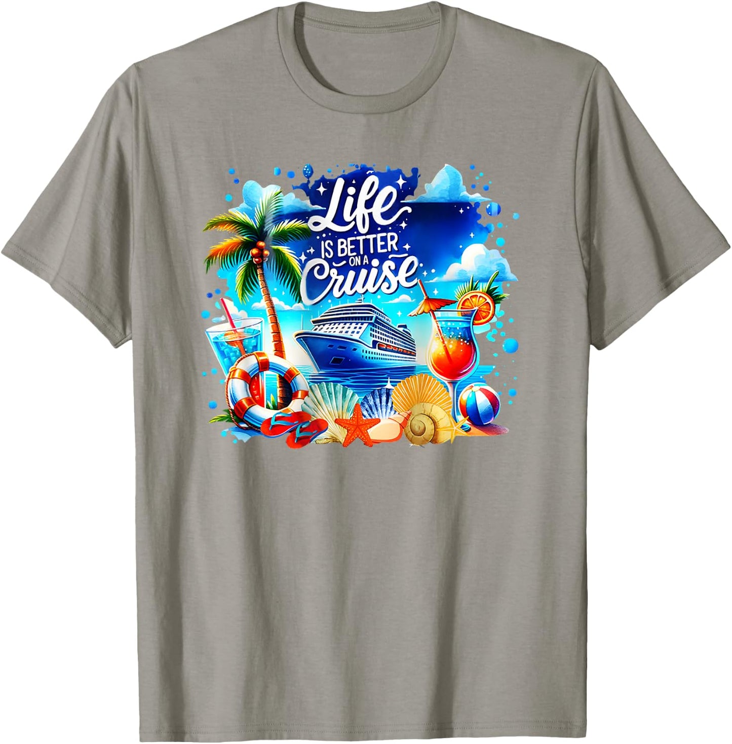 Life is Better on a Cruise T-Shirt - T-Shirt | Sand