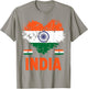 India Flag Outfit Idea For Kids & Novelty Indian Flag Heart T-Shirt - T-Shirt | Sand