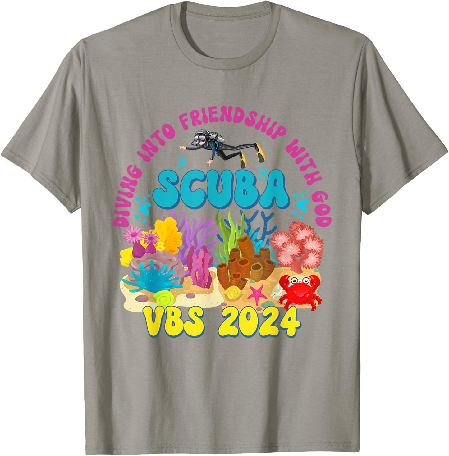 Scuba VBS 2024 Vacation Bible School Diving Into Friendship T-Shirt - T-Shirt | Sand