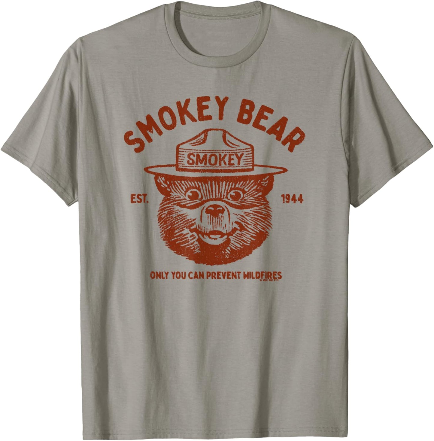 Vintage Smokey Bear Logo Only You Can Prevent Wildfires T-Shirt - T-Shirt | Sand