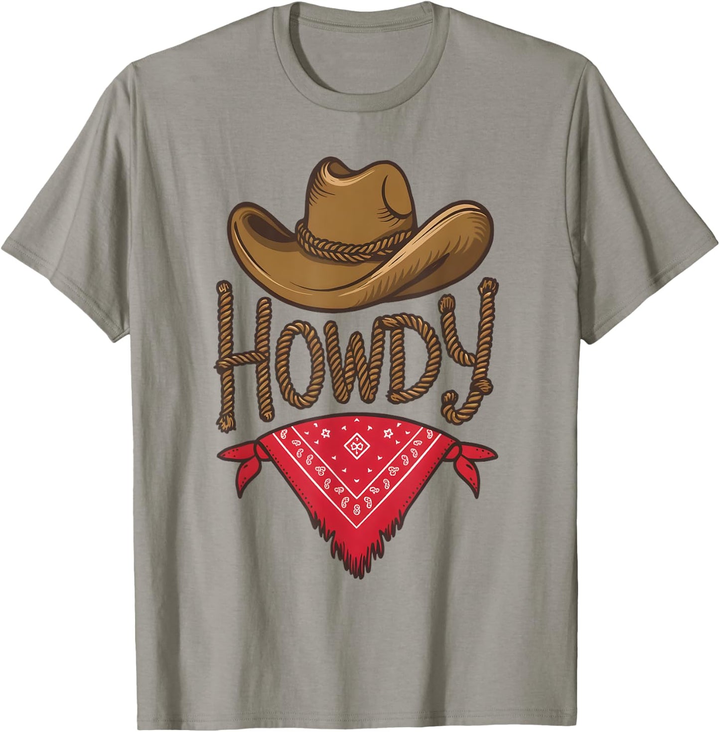 Cowboy Hat Cowgirl Country Chic Rodeo Rustic Western Howdy T-Shirt - T-Shirt | Sand