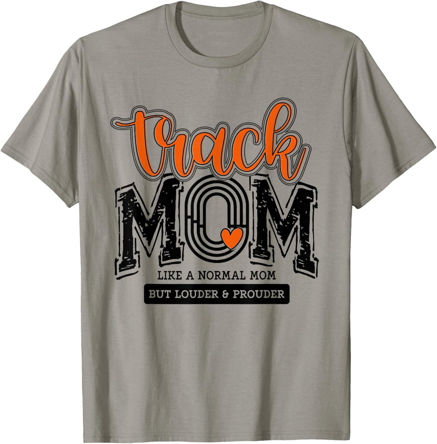 Track Mom Orange Track And Field Mama Runner Running Team T-Shirt - T-Shirt | Sand
