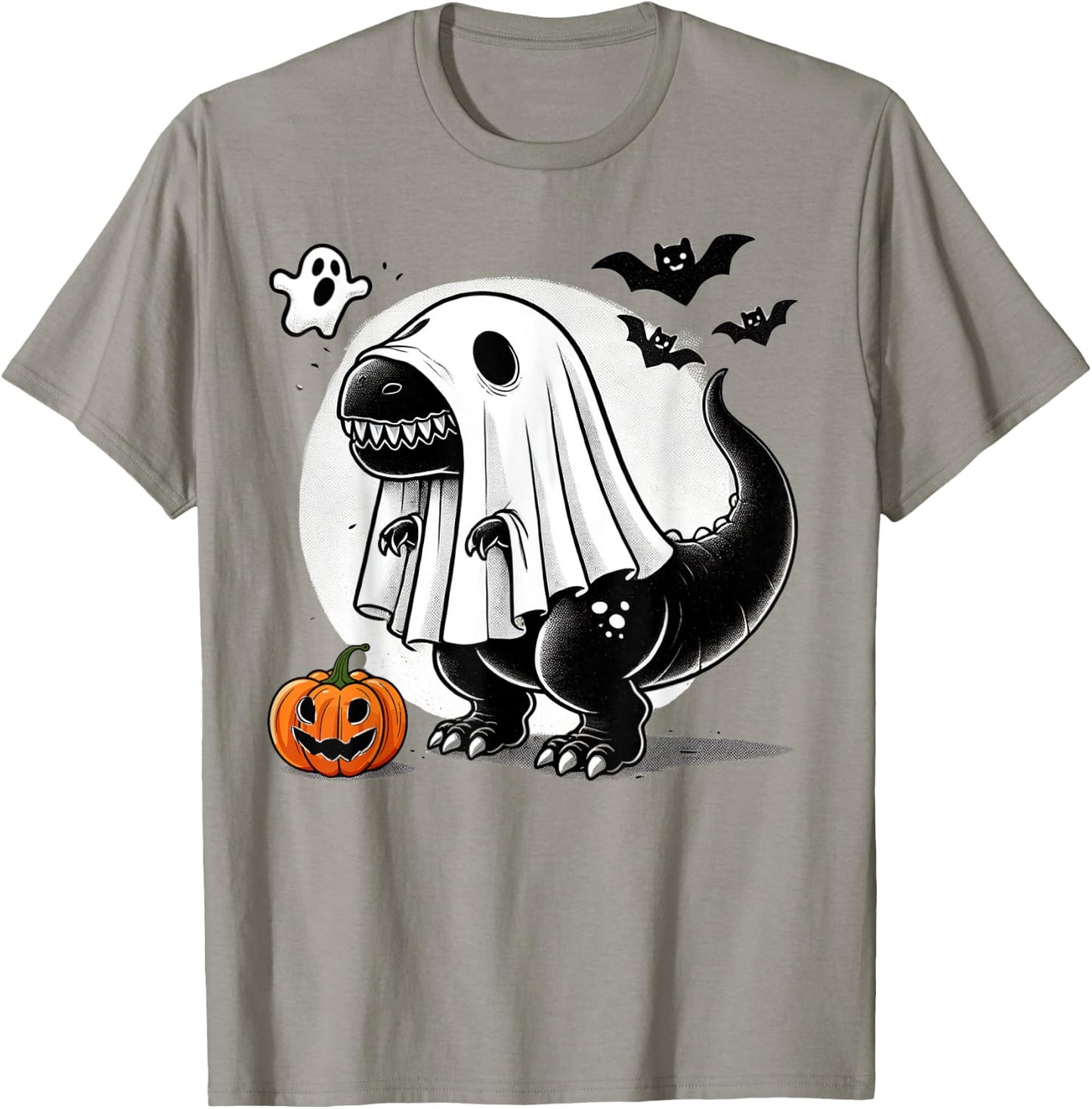 Funny T-Rex Ghost Dinosaur Halloween Costume Tyrannosaurus T-Shirt - T-Shirt | Sand