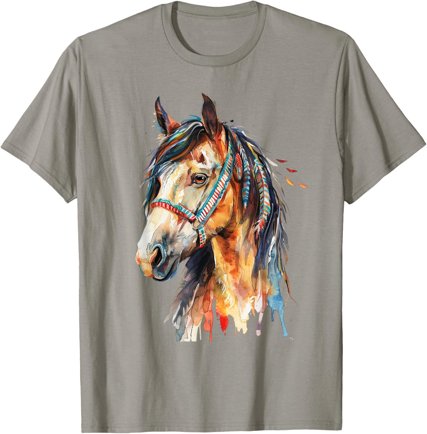 Native American Wild Horse T-Shirt - T-Shirt | Sand