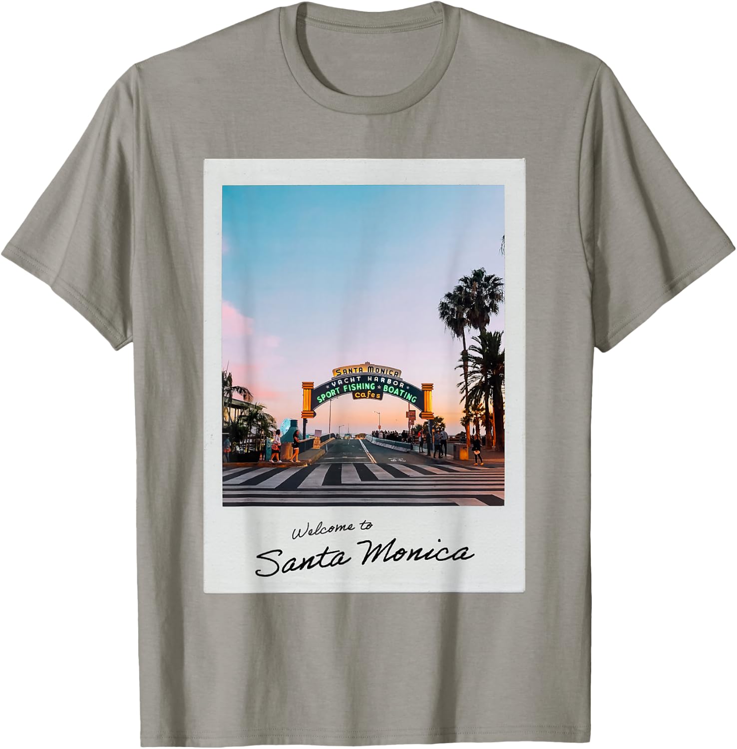 Welcome to Santa Monica Pier Aesthetic Instant Camera 35mm T-Shirt - T-Shirt | Sand