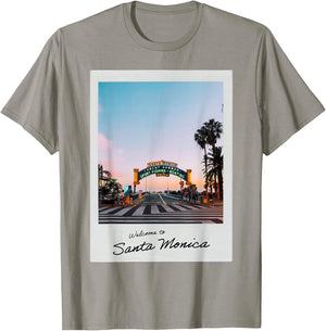 Welcome to Santa Monica Pier Aesthetic Instant Camera 35mm T-Shirt - T-Shirt | Sand