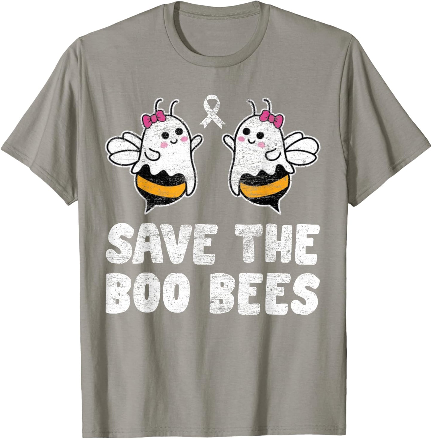 Save The Boo bees Breast Cancer Awareness Halloween Women T-Shirt - T-Shirt | Sand