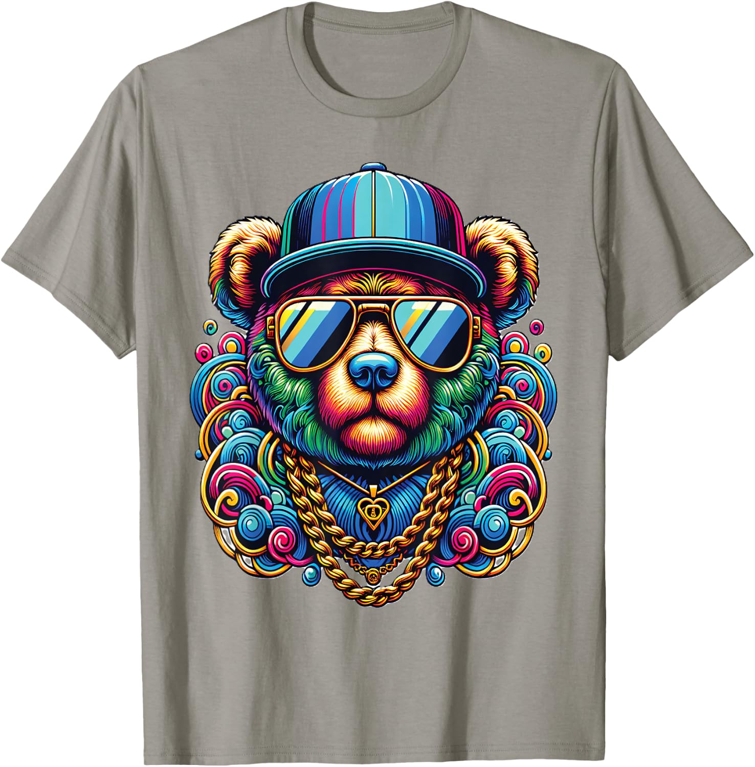 Gangsta Teddy Bear T-Shirt - T-Shirt | Sand