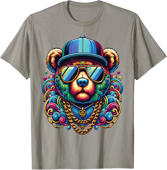 Gangsta Teddy Bear T-Shirt - T-Shirt | Sand