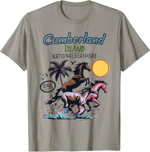 Cumberland Island National Seashore native horses T-Shirt - T-Shirt | Sand