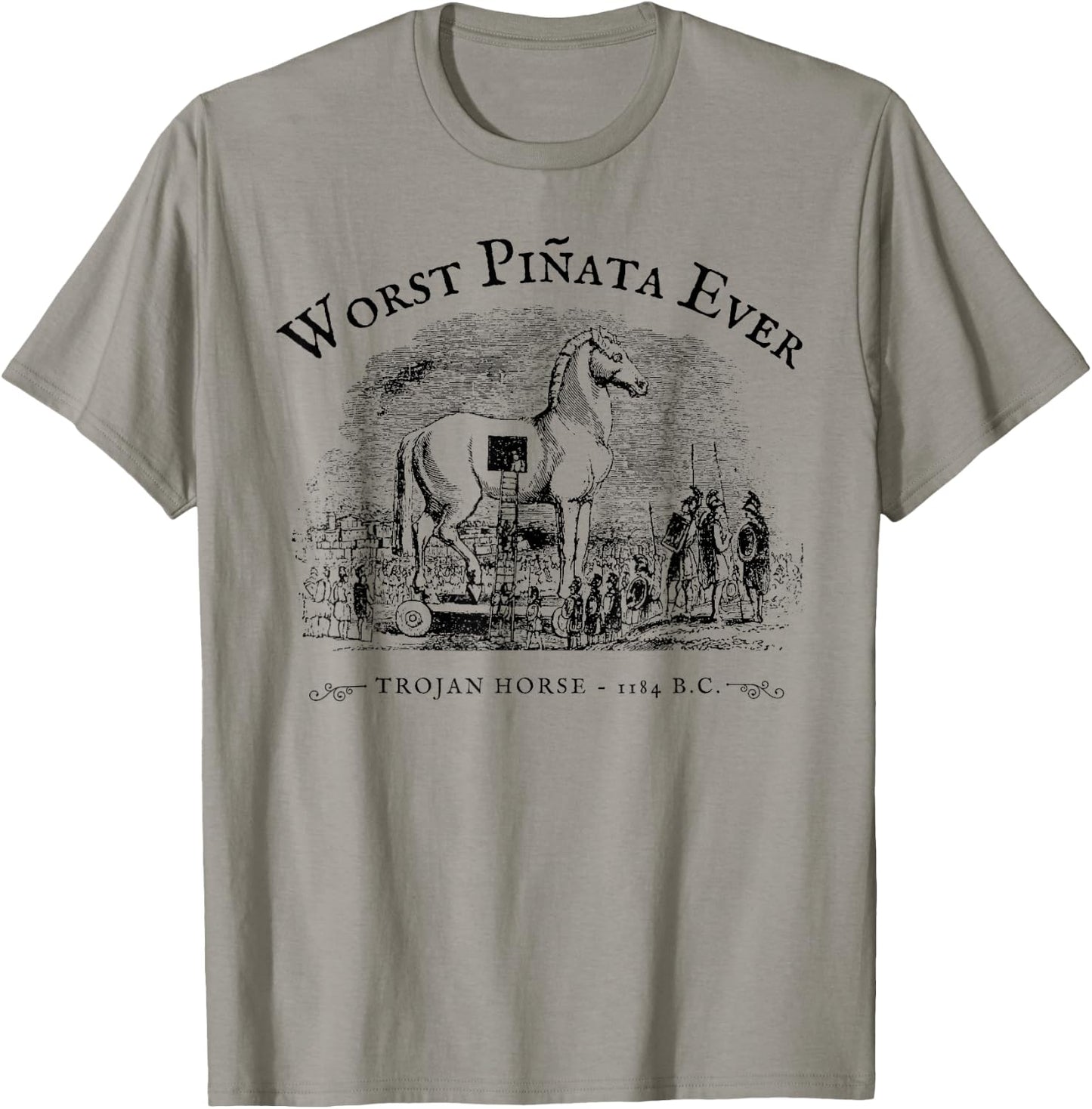 Worst Pinata Ever Trojan Horse funny design T-Shirt - T-Shirt | Sand