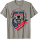 4th of July Golden Retriever Dog Patriotic American Women T-Shirt - T-Shirt | Sand