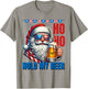 Funny Santa Claus Christmas July 4th Patriotic Hold My Beer Women Men T-Shirt - T-Shirt | Sand